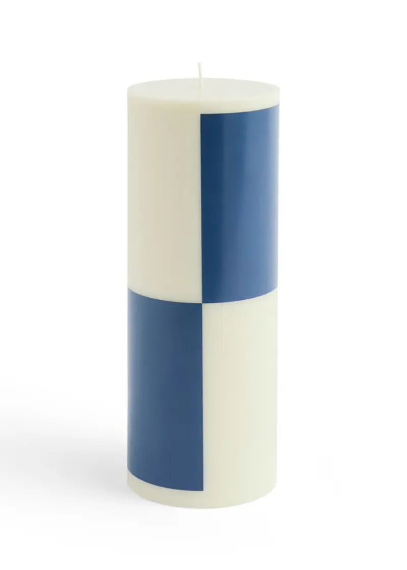 Bougie colonne Hay grande vert laiteux bleu foncé - Nouveau Outlet