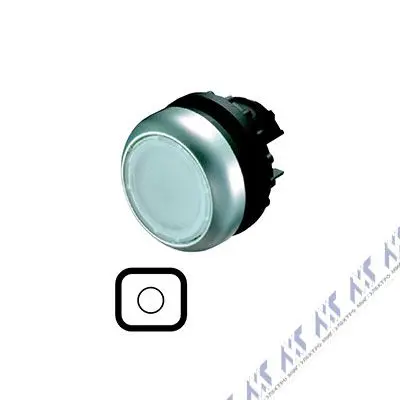Bouton à retour automatique, rétroéclairé en blanc, Moeller M22-DL-W