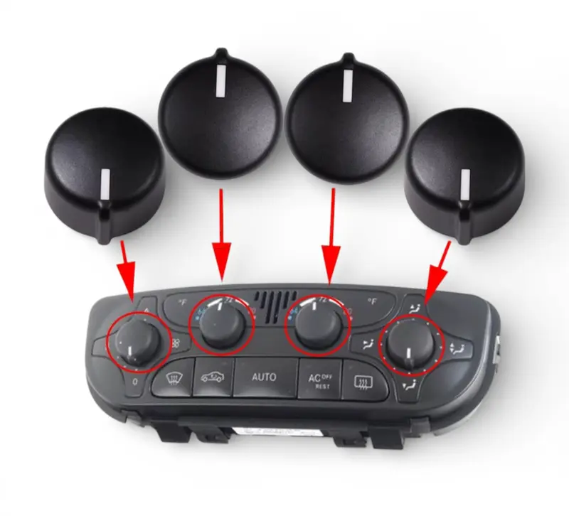 Boutons de climatisation pour Mercedes Classe C W203 - 2000 à 2007