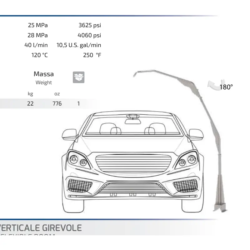 Bras vertical flexible en acier inoxydable, raccordement mural