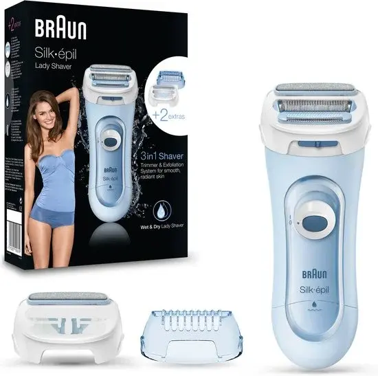 Braun Silk-épil Ladyshave 5-160 Bleu - Nouvelle Prise