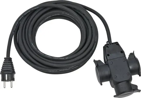 Brennenstuhl Rallonge 3 prises IP44 10m Noir - Neuf Outlet