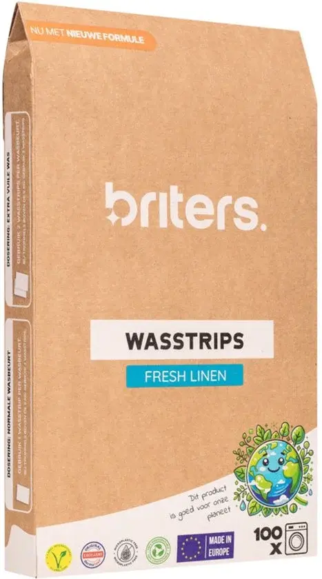 Briters Europese Wasstrips 100 stuks Vegan - Nieuw