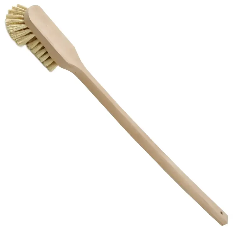 Brosse à manche Sorex 40 cm avec manche courbé Double rangée Fibre