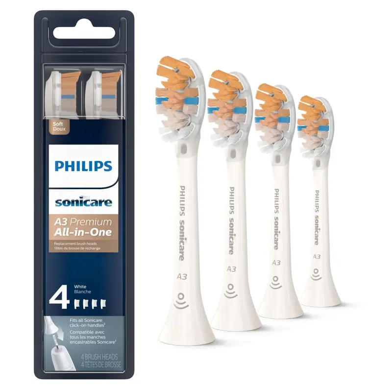 Brosse de rechange Philips Sonicare Premium Tout-en-un (A3) HX9094/65 (4 pièces) | Neuve