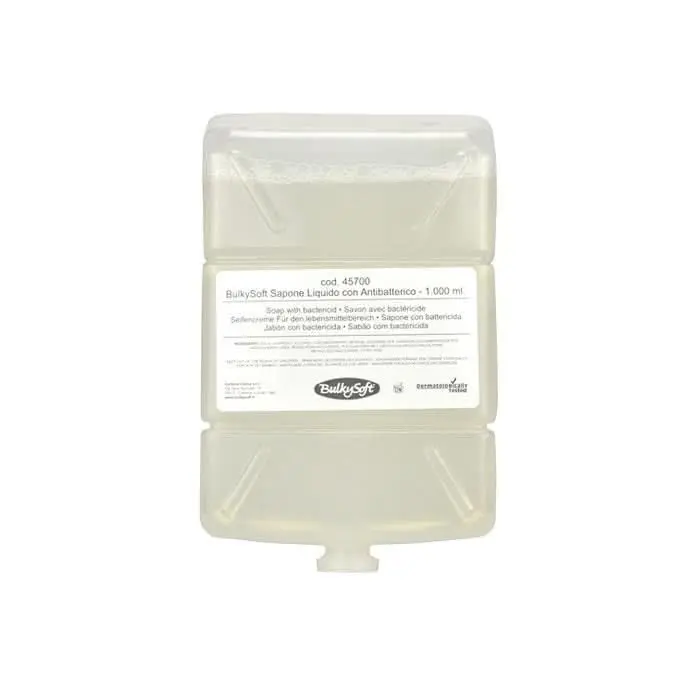BulkySoft Nettoyant mains Savon liquide Cartouche savon antimicrobien incolore 1l