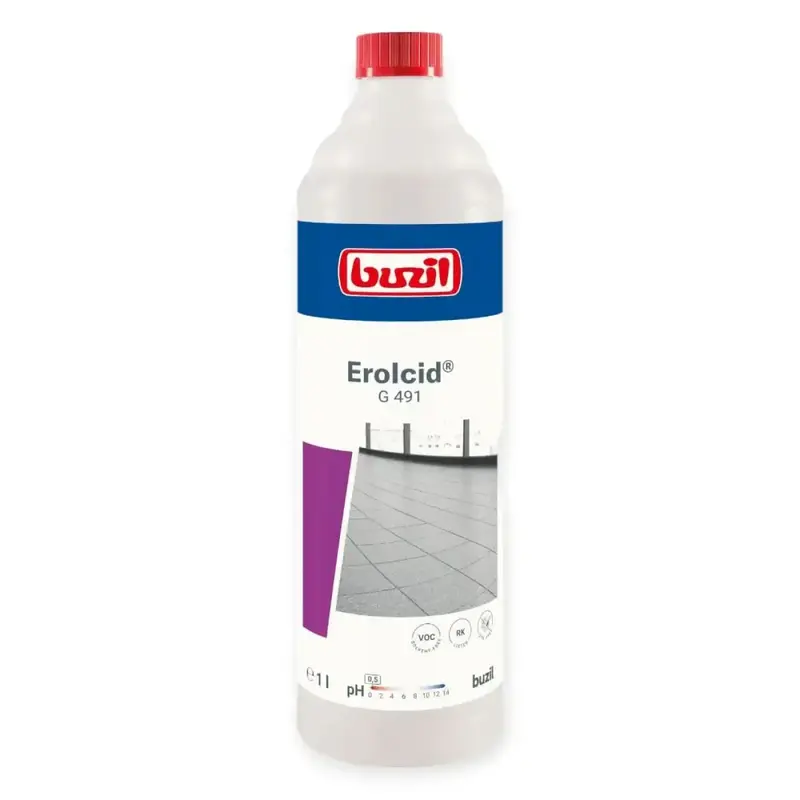 Buzil Erolcid G491 Nettoyant acide pour grès cérame 1l