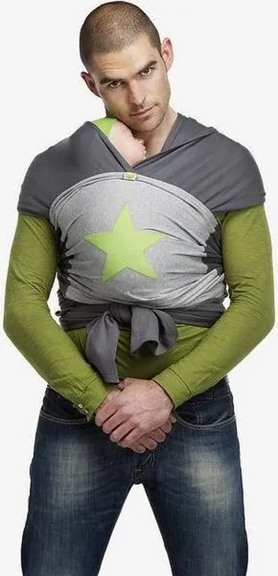 Bykay Draagdoek Design Antraciet/Groen Small - Nieuw