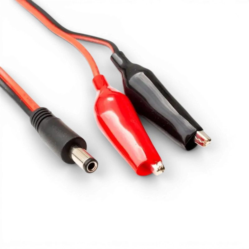 Cable alimentation vers pinces crocodile