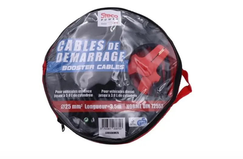 CABLE DEMARRAGE 25MM L=3,5M - STECO POWER