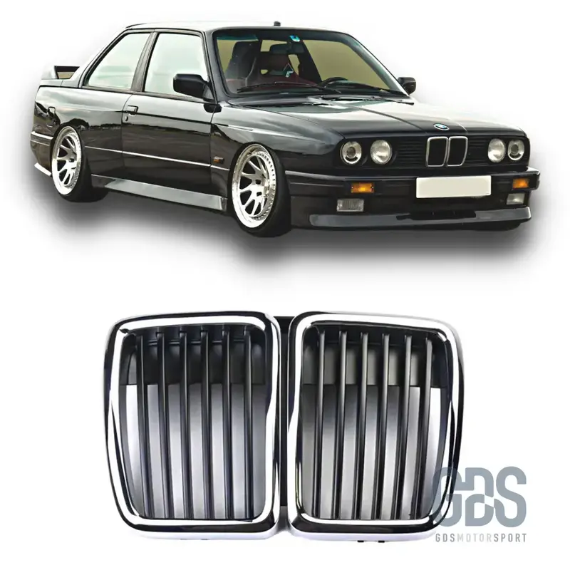 Calandre Chrome/Noir Look Origine pour BMW E30 (1982-1994)