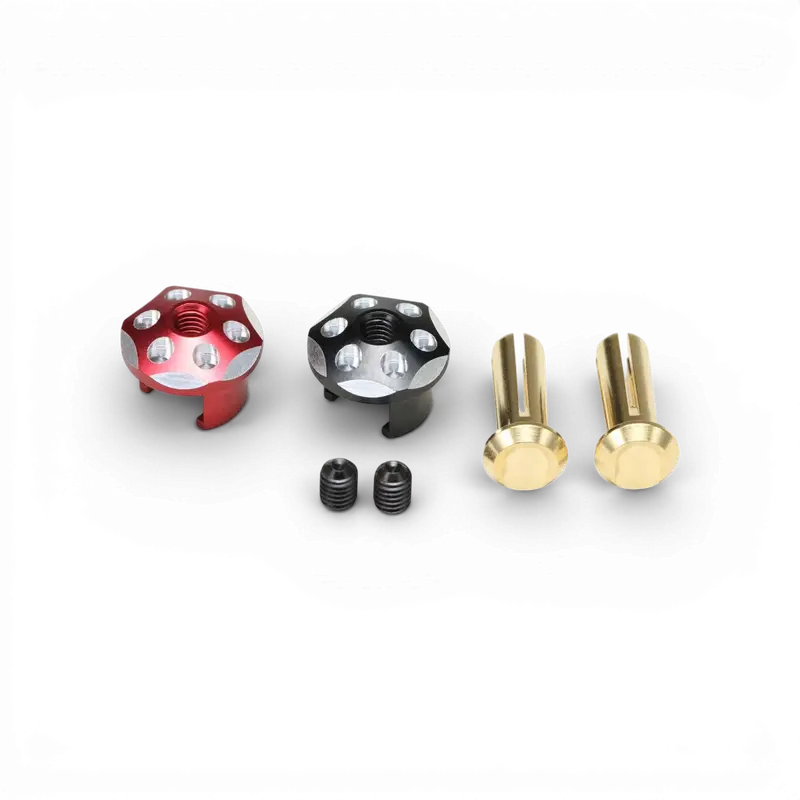 Capuchons en aluminium + prise batterie Racing Performer pk 4mm