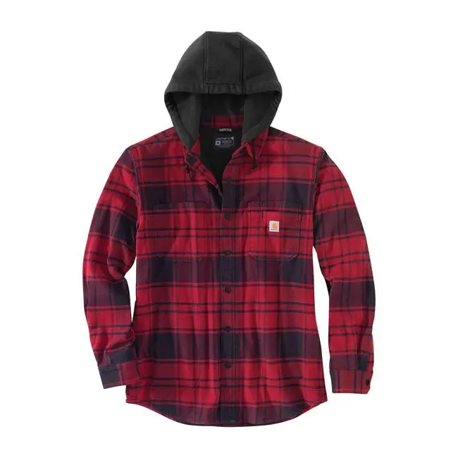 Carhartt Chemise à capuche en flanelle Oxblood