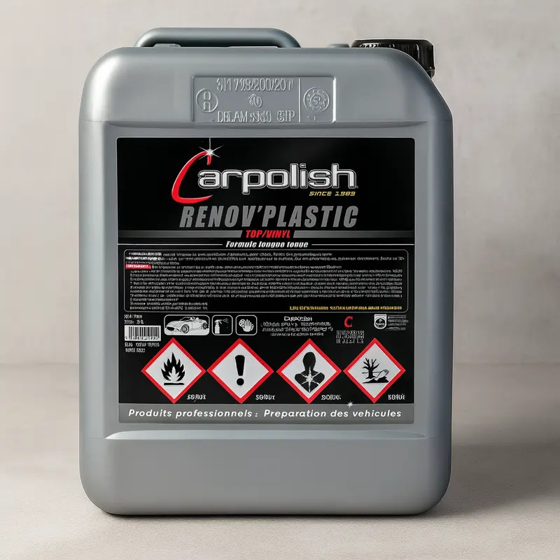 Carpolish Renov'Plastic Top Vinyl – Rénovateur pneus et plastiques extérieurs résistant eau pro