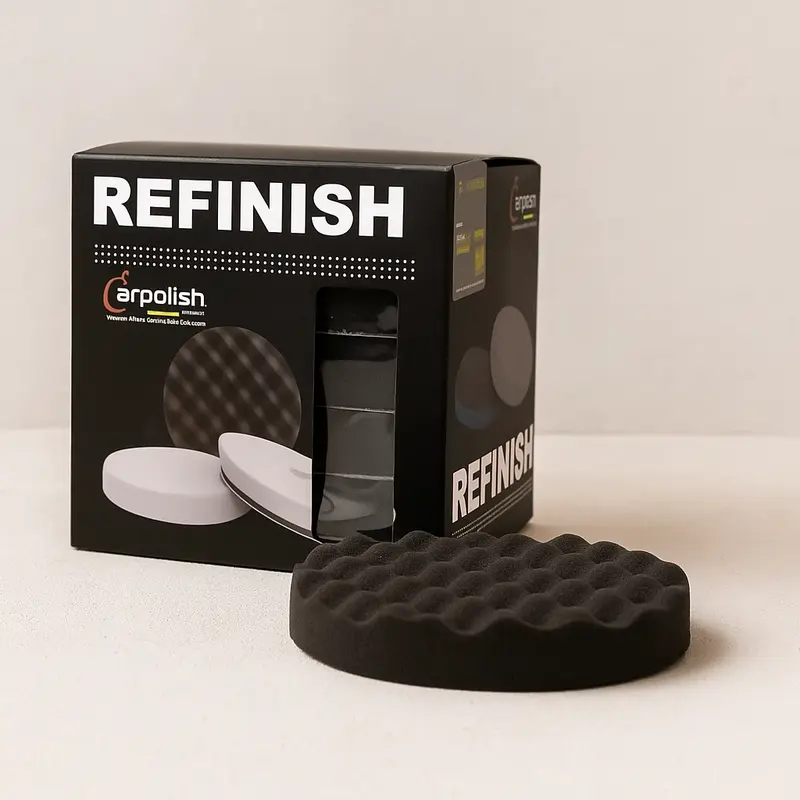 Carpolish Unipad – Mousse de polissage souple noire finition brillance carrosserie circulaire orbitale pro