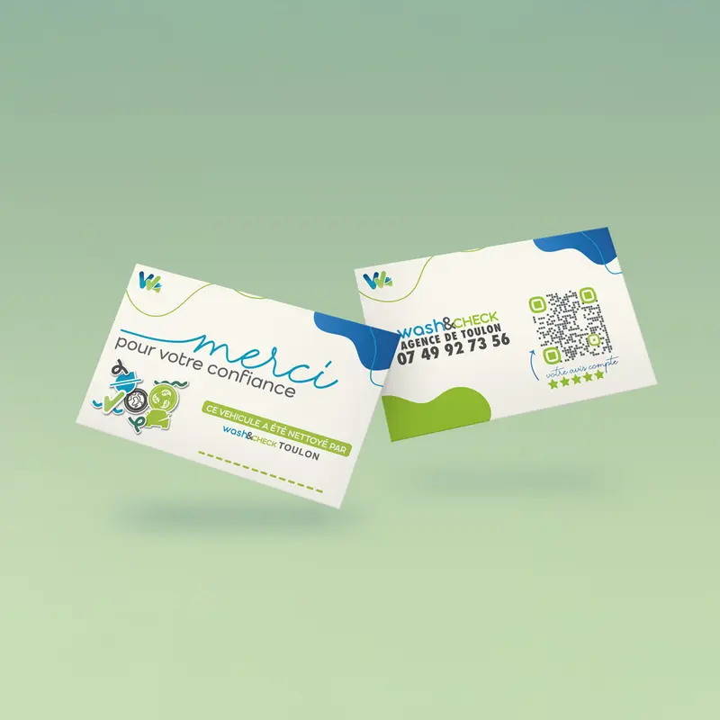 Carte de remerciement Wash&Check