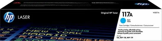 Cartouche de toner cyan HP 117A authentique | Neuve
