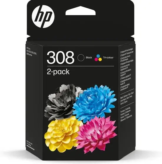 Cartouche d'encre HP 308 authentique noire et couleur | Neuve