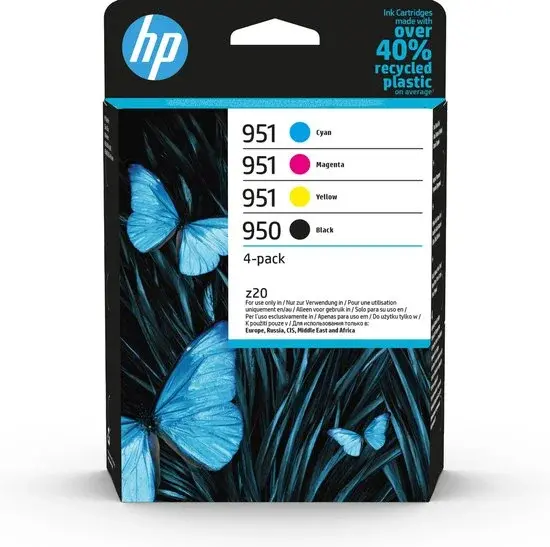 Cartouche d'encre HP 6ZC65AE noire/cyan/magenta/jaune | Neuve