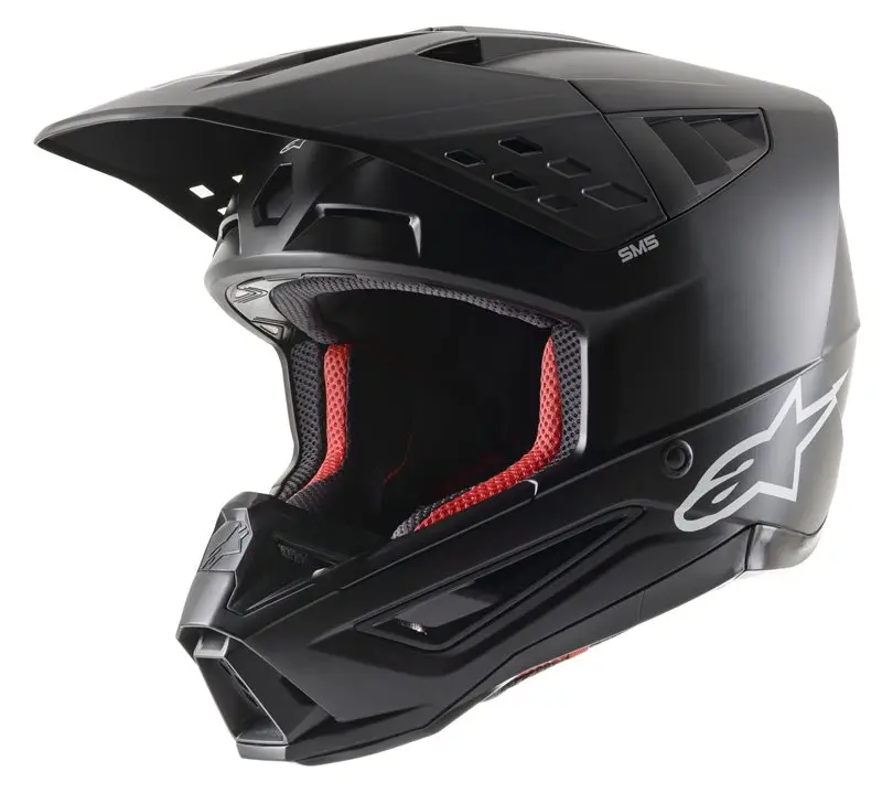 CASQUE CROSS ALPINESTARS S-M5 SOLID NOIR MAT