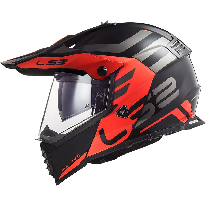 CASQUE INTEGRAL LS2 PIONEER EVO NOIR ORANGE