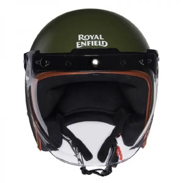 CASQUE JET  ROYAL ENFIELD BOBBER CLASSIQUE VERT
