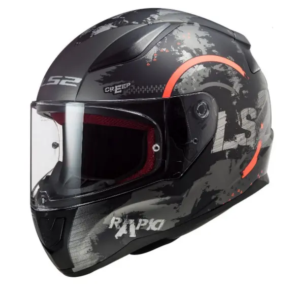 CASQUE LS2 FF353 RAPID CIRCLE TITANIUM FLUO ORANGE