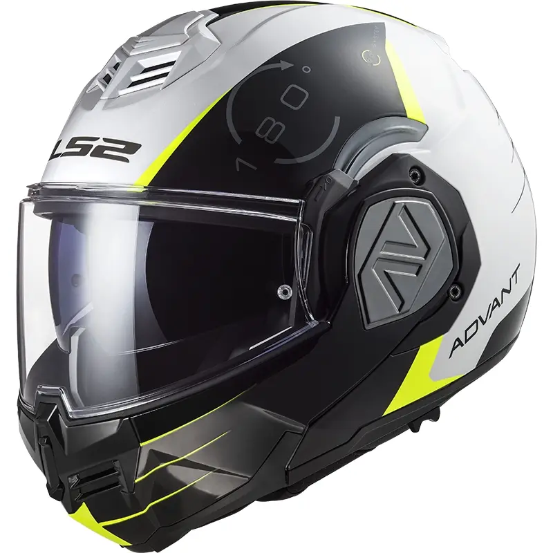 CASQUE LS2 FF906 ADVANT CODEX WHITE BLACK JAUNE FLUO