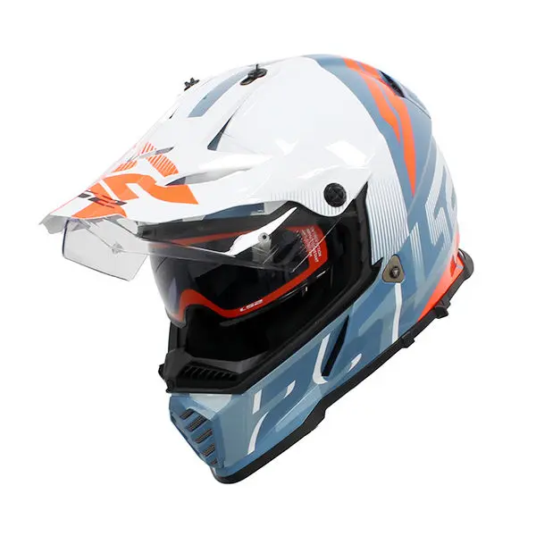 CASQUE LS2 MX436 PIONEER EVO EVOLVE BLANC COBAL