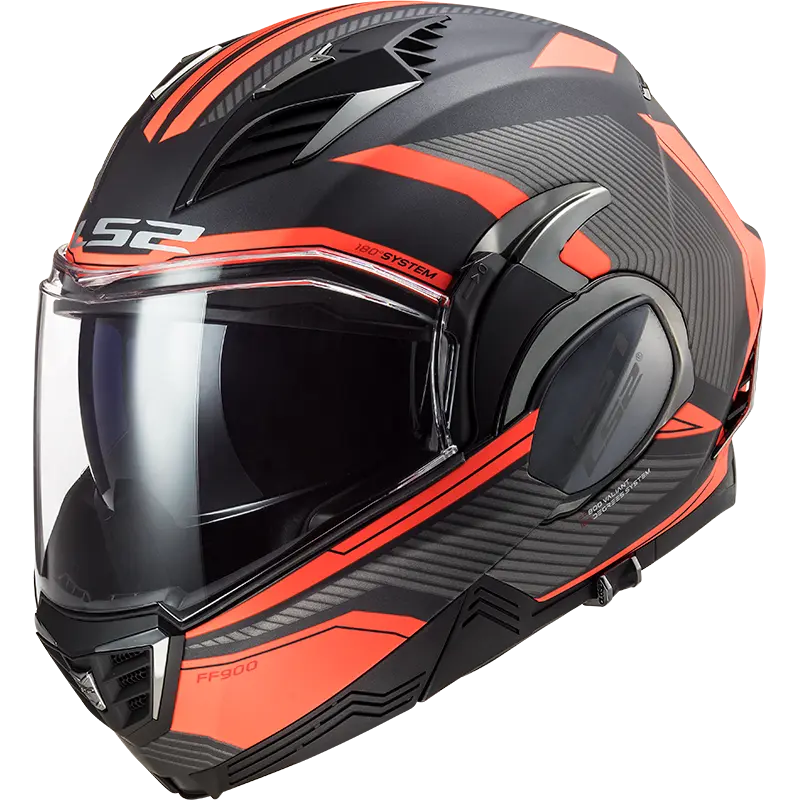 CASQUE LS2 VALIANT 2 REVO MAT TITANIUM ORANGE