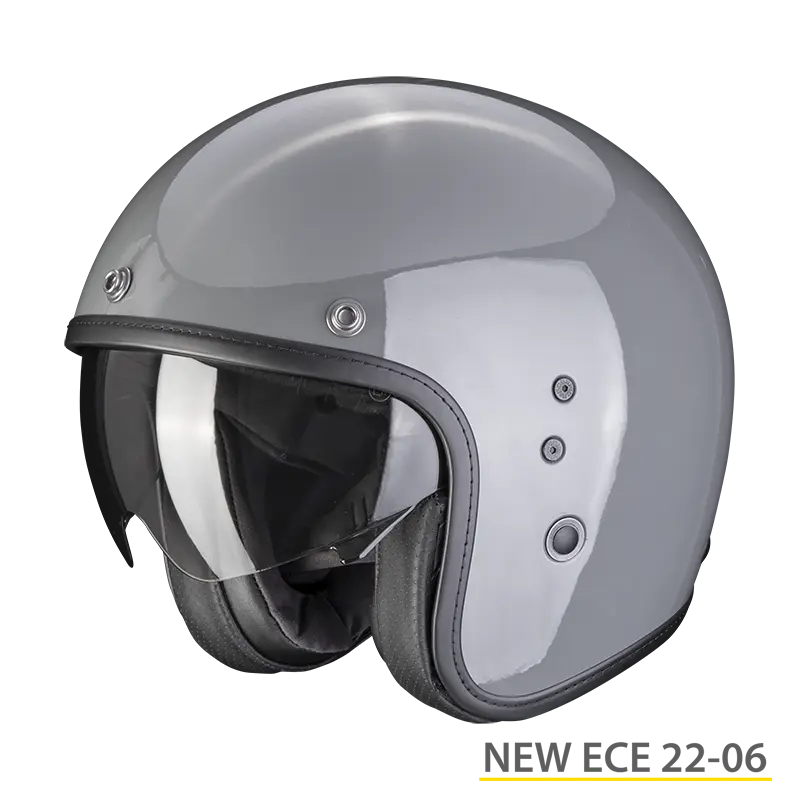 CASQUE SCORPION BELFAST EVO SOLID GRIS CIMENT BRILLANT