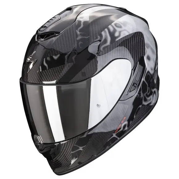 CASQUE SCORPION EXO-1400 CARBON AIR CLONER ARGENT