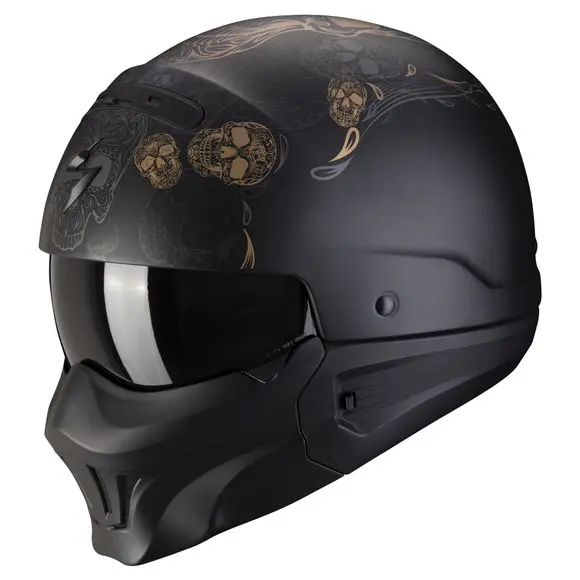 CASQUE SCORPION EXO COMBAT EVO KALAVERA NOIR MAT OR