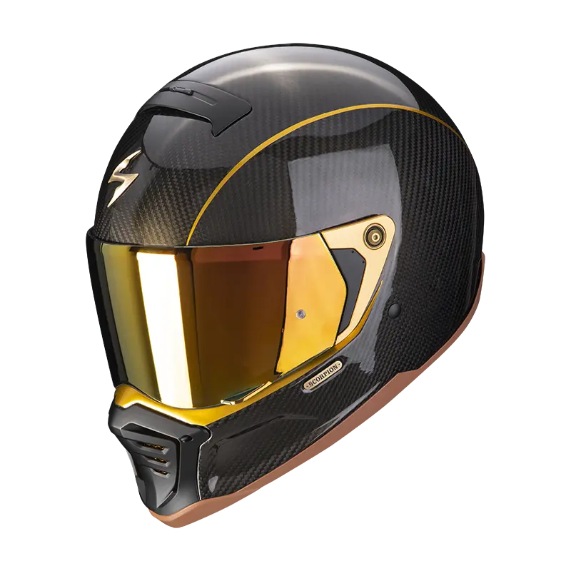 CASQUE SCORPION EXO HX1 CARBON SE NOIR OR