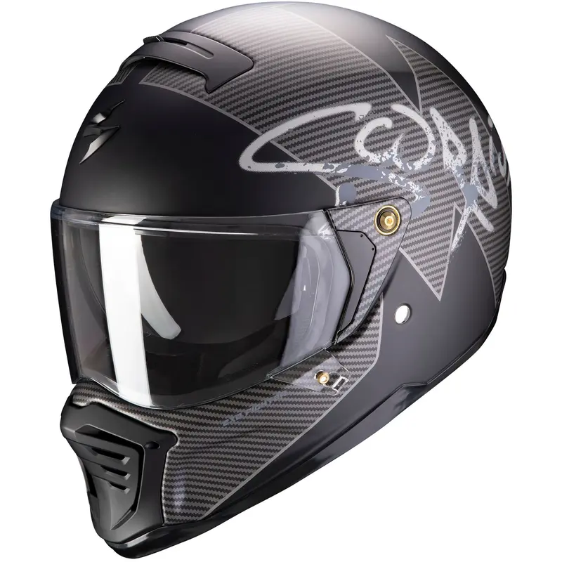 CASQUE SCORPION EXO HX1 TAKTIC NOIR MAT ARGENT