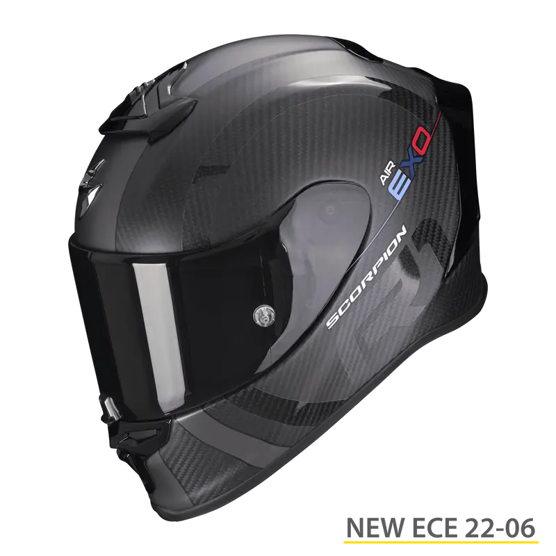 CASQUE SCORPION EXO R1 EVO CARBON AIR MG NOIR MAT ARGENT