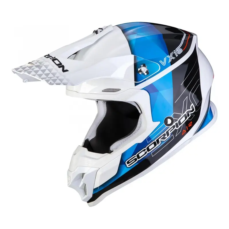 CASQUE SCORPION VX16 EVO AIR GEM BLANC BLEU
