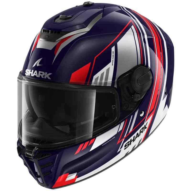 CASQUE SHARK SPARTAN RS BYRHON BLEU BLANC CHROME