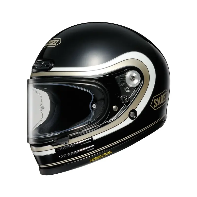 CASQUE SHOEI GLAMSTER 06 BIVOUAC TC-9 NOIR BLANC DORE