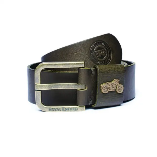 CEINTURE ROYAL ENFIELD METAL BIKE CUIR