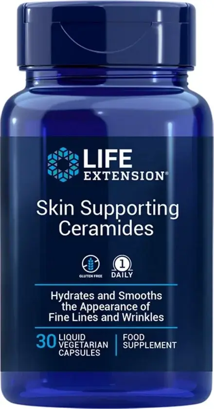 Céramides pour le soutien de la peau Life Extension 30 capsules | Complément alimentaire | Nouveau