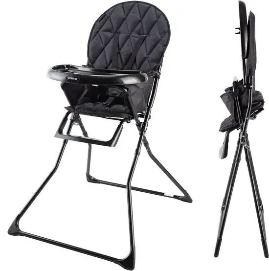 Chaise haute pliante Cabino Happy noire