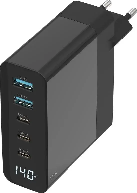 Chargeur Sitecom 140W écran LED noir - Nouvelle prise de courant