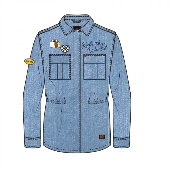 CHEMISE ROYAL ENFIELD INDIGO FEMME