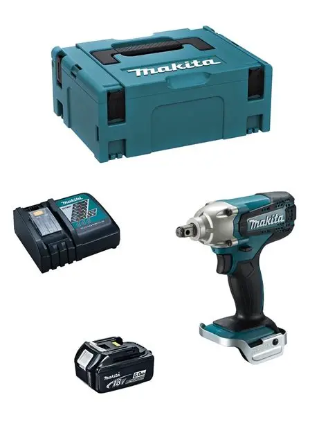 Clé à Chocs MAKITA DTW190RTJ1 (1 x 5,0 Ah DC18RC MAKPAC 2)