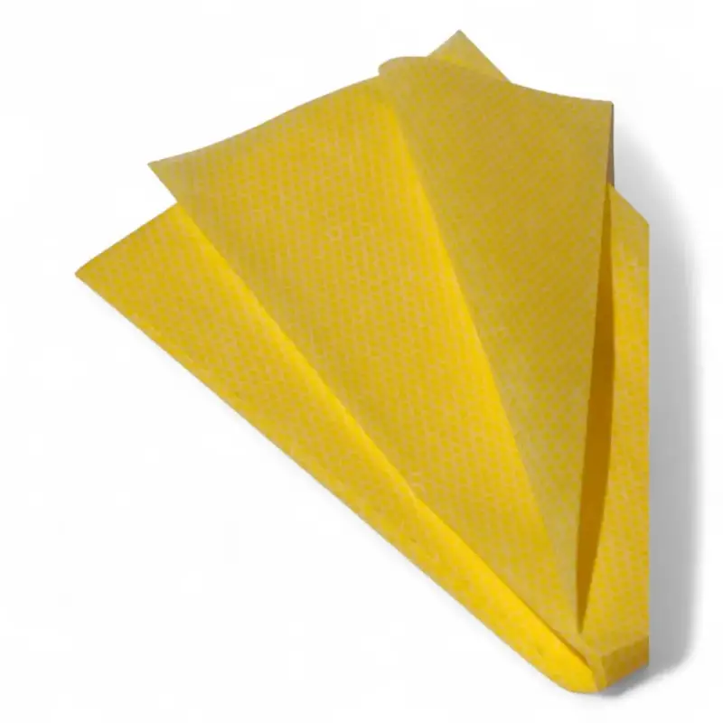 CLENDO Chiffon Anti-poussière Viscose Jaune 100 Pièces Chiffon Anti-poussière