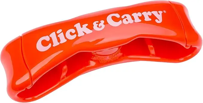 Click & Carry Poignée de transport de sacs de courses ou en plastique, avec rembourrage en gel confortable et design mains libres pour shopping, transport de pots de peinture