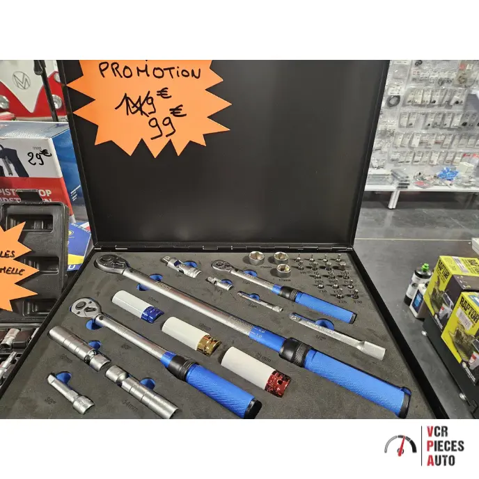 Coffret 3 clés dynamométriques + accessoires - 32 pièces