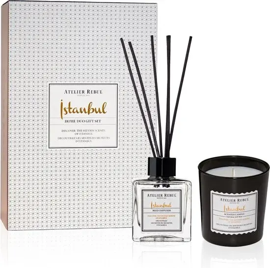 Coffret cadeau Atelier Rebul Istanbul Luxury Home 120 ml + 210 g | Coffret parfumé | Nouveau