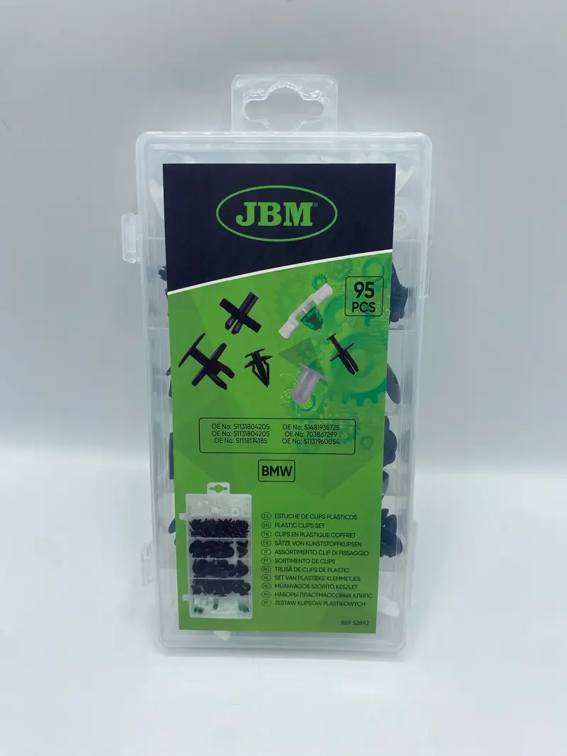 COFFRET CLIPS PLASTIQUE BMW 95 PCS - JBM